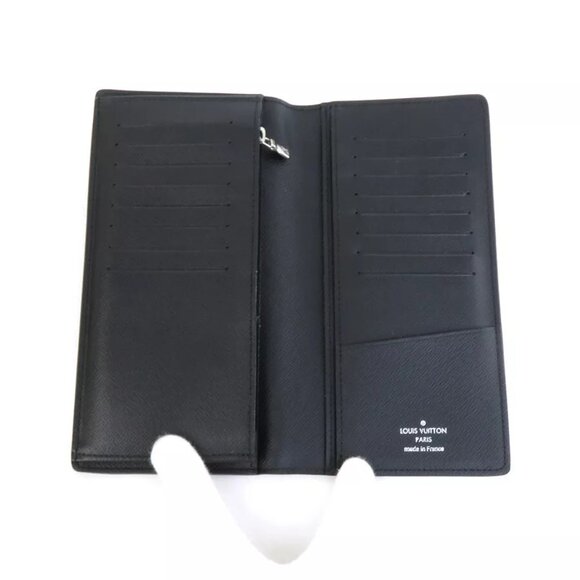 Authenticity guaranteed LOUIS VUITTON Taiga Portefeuille Brazza Long Wallet - Picture 3 of 8